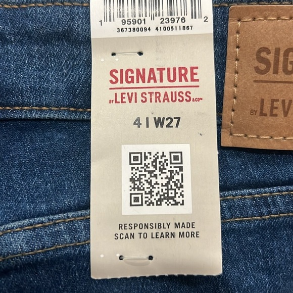 Levi’s Jean Boyfriend Cuffed Ankle Mid-rise Stretchy Signature Roll Slim Vintage - Picture 12 of 14